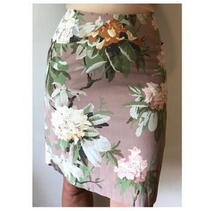 Vintage 80’s Nantucket's Beautiful People Floral Pencil Skirt by Ambiance US 8